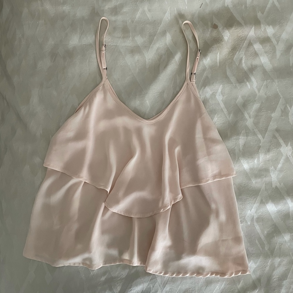 Lush light pink crop tank top